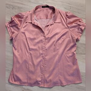 The Limited Pink Geometric Button Down Shirt